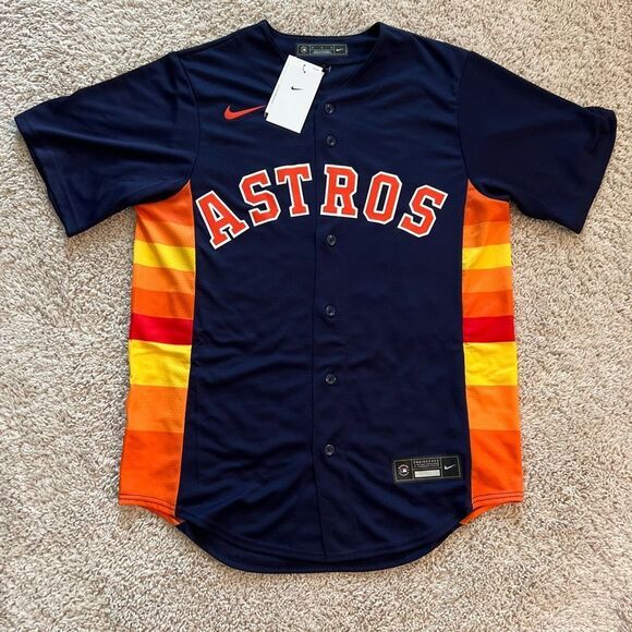 Nike Authentic Houston Astros Navy Alternate Jersey - Picture 4 of 8